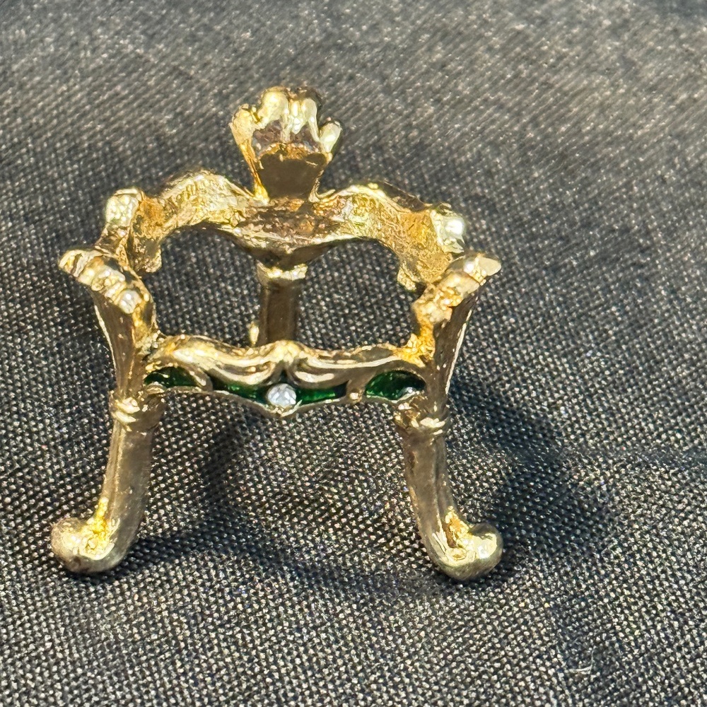 Goldtone egg stand